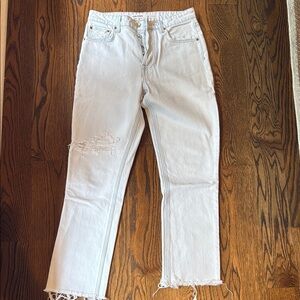 Women's Distressed White fade Jeans